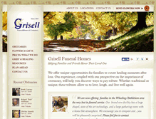 Tablet Screenshot of grisellfuneralhomes.com